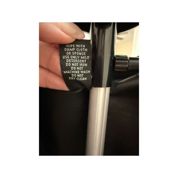 Alfani Mixed Media Faux Leather and Viscose Jacket Women's Size 1X Zipper Front - Picture 8 of 8